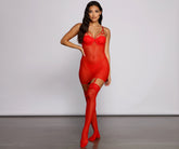 Ensemble nuisette et culotte en maille Love Story fascinant